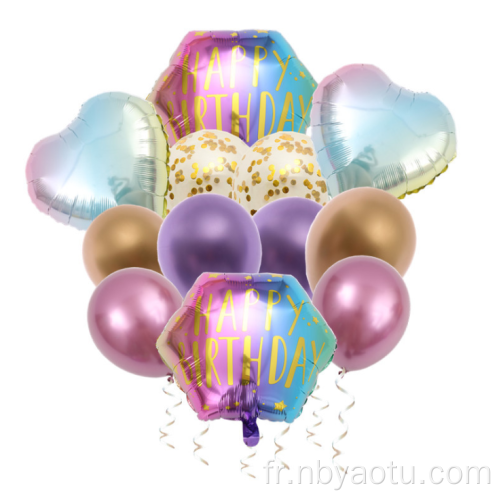 joyeux anniversaire en aluminium ballons de ballons en latex